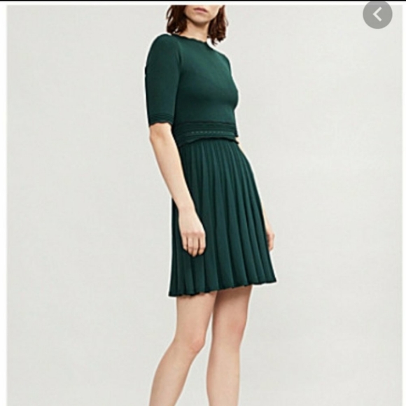 Ted Baker Deep Green Knit Dress 